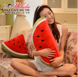 GM01 Gối ôm dưa hấu dài 55cm dùng cho các bé và cho cả người lớn ( chỉ có hình bán nguyệt)