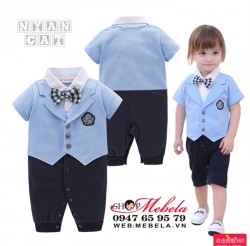 BD79 Bộ liền giả vest dự tiệc cho bé size 9 đến12kg, 90-95