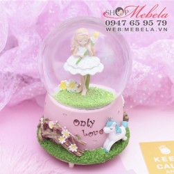 CT28 Quả cầu pha lê có tuyết tự fun, đèn, nhạc hình