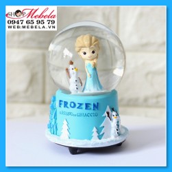 Quà lưu niệm quả cầu tuyết công chúa Elsa có đèn, nhạc