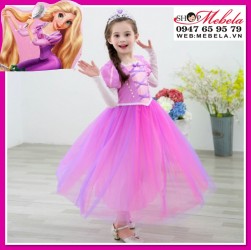 Váy công chúa tóc mây Rapunzel cho bé