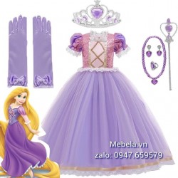 🎀 Váy công chúa Tóc mây Rapunzel cho bé 13-26kg