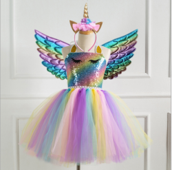 Váy ngựa Pony Unicorn kèm sừng và cánh cho bé 12-24kg