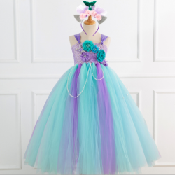 Váy tutu nàng tiên cá Ariel kèm sừng cho bé 13-20kg