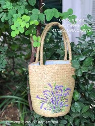 TÚI CÓI CHÓP NÓN VẼ HOA LAVENDER
