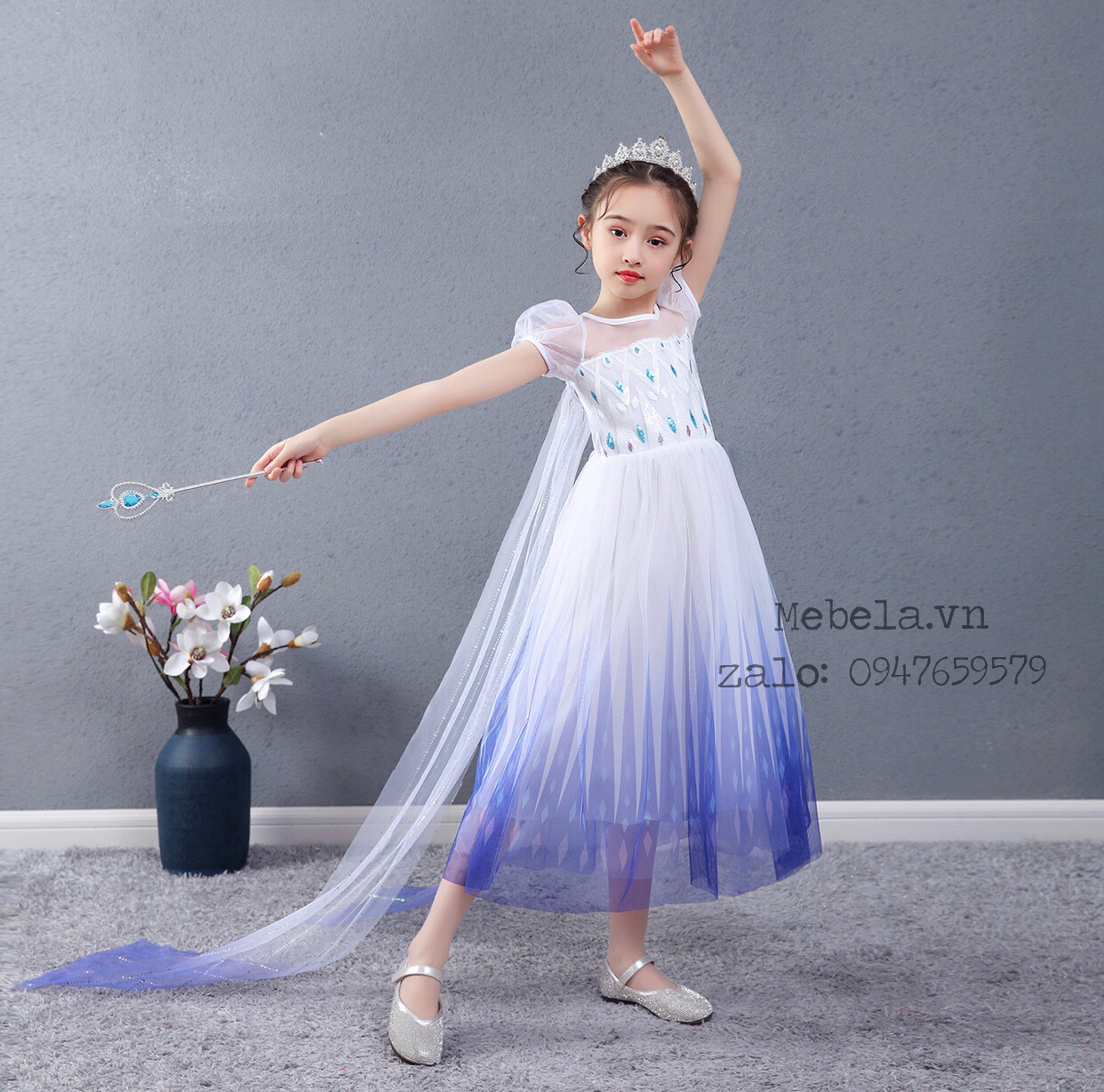 Váy công chúa Elsa Frozen 2 cho bé 17-29kg