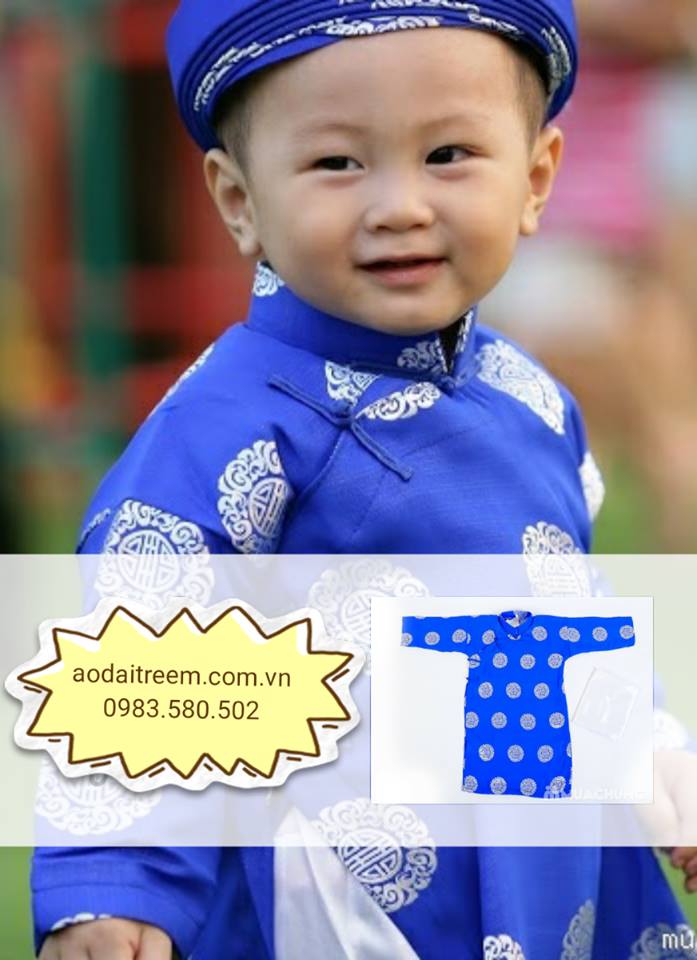 Áo dài trẻ em Gấm Thái Tuấn cho bé trai
